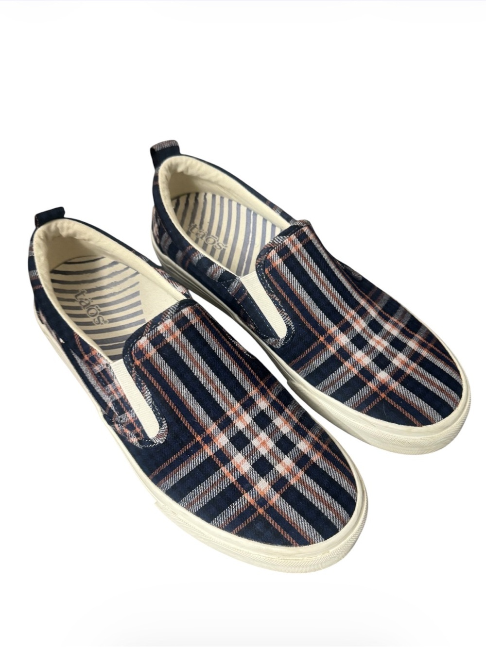 Taos Plaid Slip On Sneakers Size 9 1/2